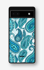 Google Pixel 6a Hard Case – Turquoise Paisley - View 1