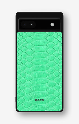 Google Pixel 6a Hard Case – Turquoise Snake - View 1
