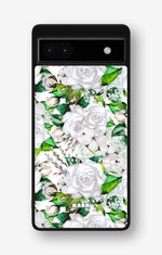 Google Pixel 6a Hard Case – White Bloom - View 1
