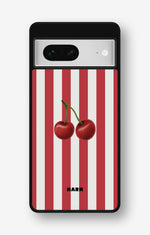 Google Pixel 7 Hard Case – Cherry Stripes - View 1