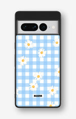 Google Pixel 7 Pro Hard Case – Blue Daisies - View 1