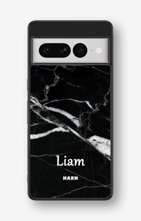 Google Pixel 7 Pro Hard Case – Custom - Black Marble - View 1