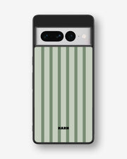 Google Pixel 7 Pro Hard Case – Sage Stripes - View 1