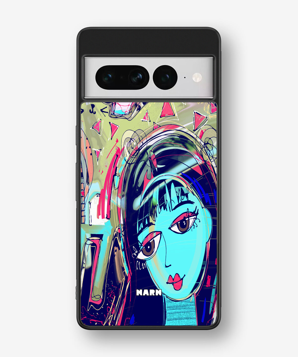 Google Pixel 7 Pro Hard Case – Abstract Cat - View 1