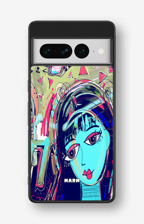 Google Pixel 7 Pro Hard Case – Abstract Cat - View 1