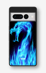 Google Pixel 7 Pro Hard Case – Blue Flames Dragon - View 1