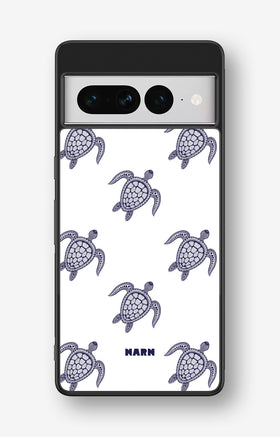 Google Pixel 7 Pro Hard Case – Blue Turtles - View 1