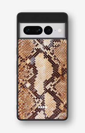 Google Pixel 7 Pro Hard Case – Brown Snakeskin - View 1