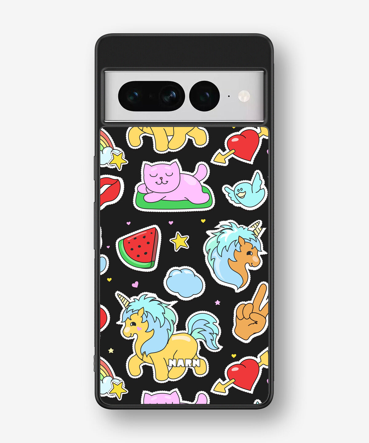 Google Pixel 7 Pro Hard Case – Cute Stickers - View 1