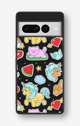 Google Pixel 7 Pro Hard Case – Cute Stickers - View 1