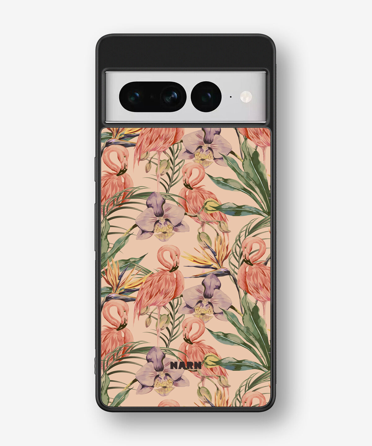 Google Pixel 7 Pro Hard Case – Flamingos & Flowers - View 1