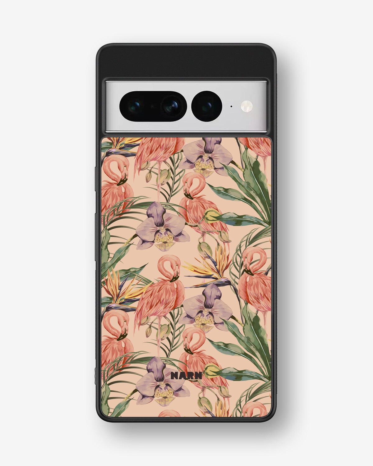 Google Pixel 7 Pro Hard Case – Flamingos & Flowers - View 1