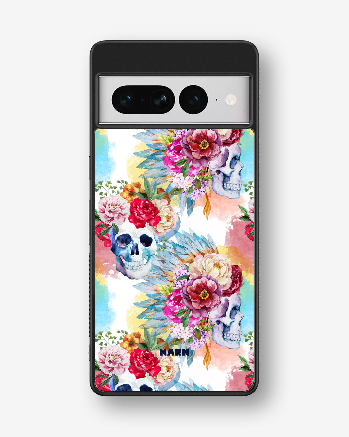 Google Pixel 7 Pro Hard Case – Flowered Skulls - View 1