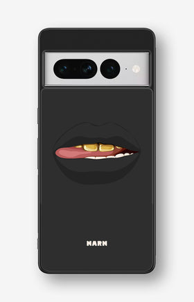 Google Pixel 7 Pro Hard Case – Golden Lips - View 1