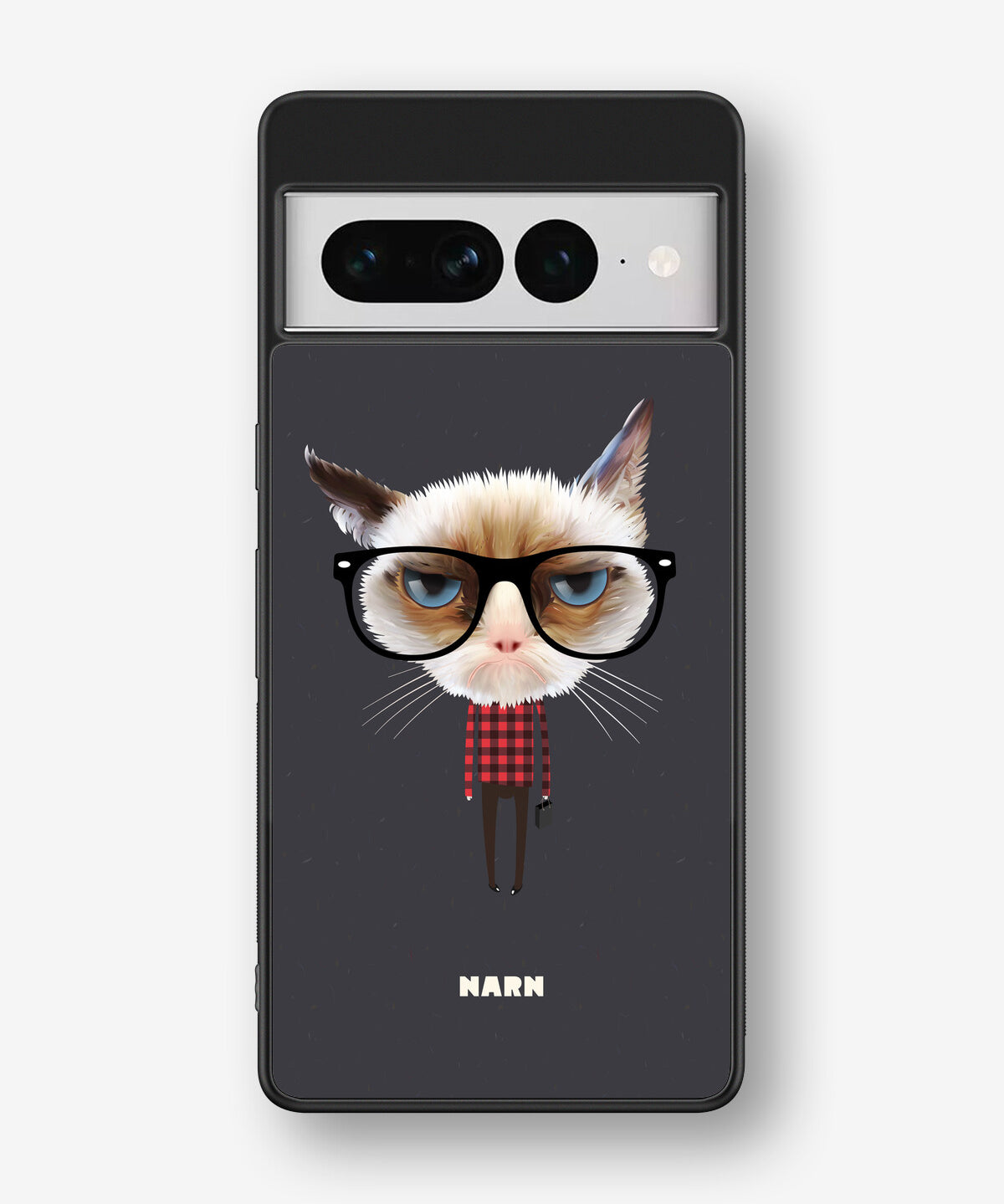 Google Pixel 7 Pro Hard Case – Hipster Cat - View 1