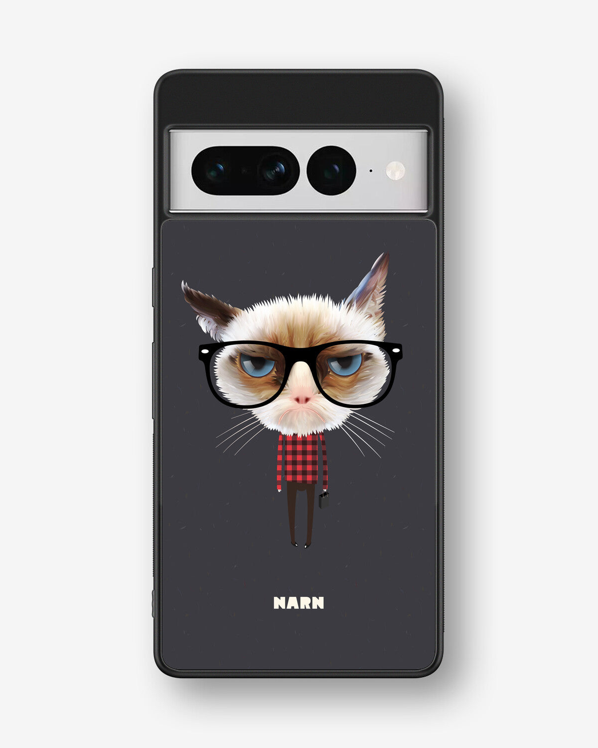 Google Pixel 7 Pro Hard Case – Hipster Cat - View 1