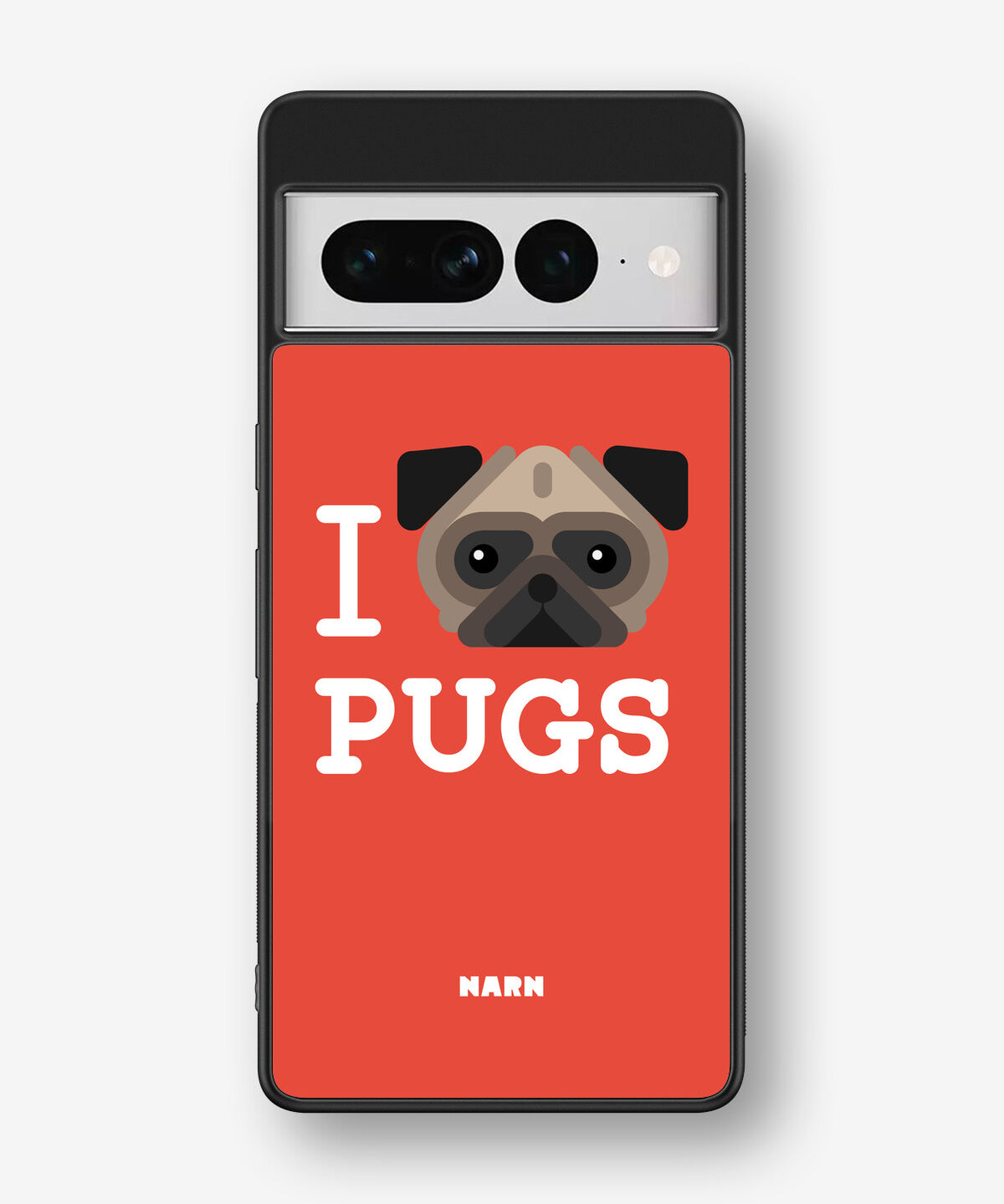 Google Pixel 7 Pro Hard Case – I Love Pugs - View 1