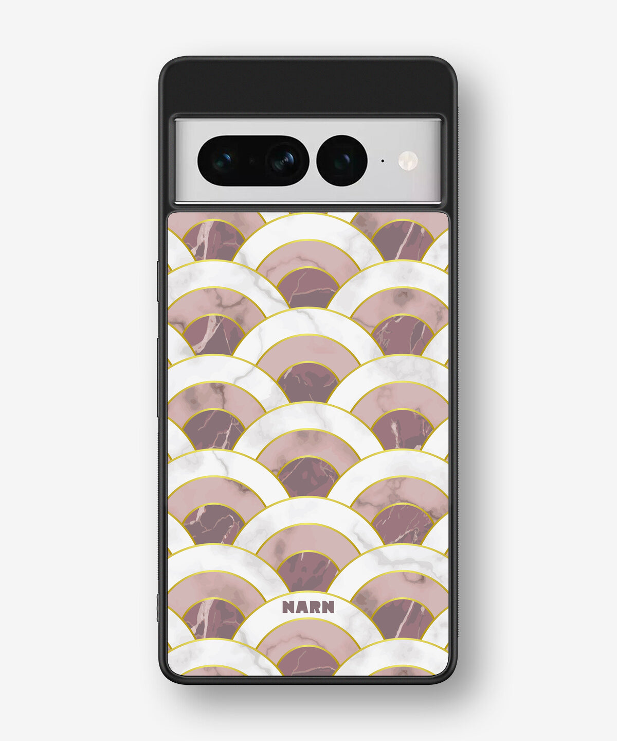 Google Pixel 7 Pro Hard Case – Pink Marble Waves - View 1