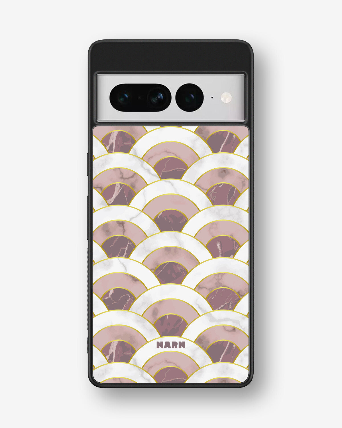 Google Pixel 7 Pro Hard Case – Pink Marble Waves - View 1