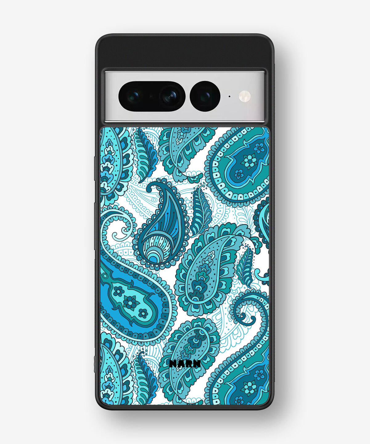 Google Pixel 7 Pro Hard Case – Turquoise Paisley - View 1