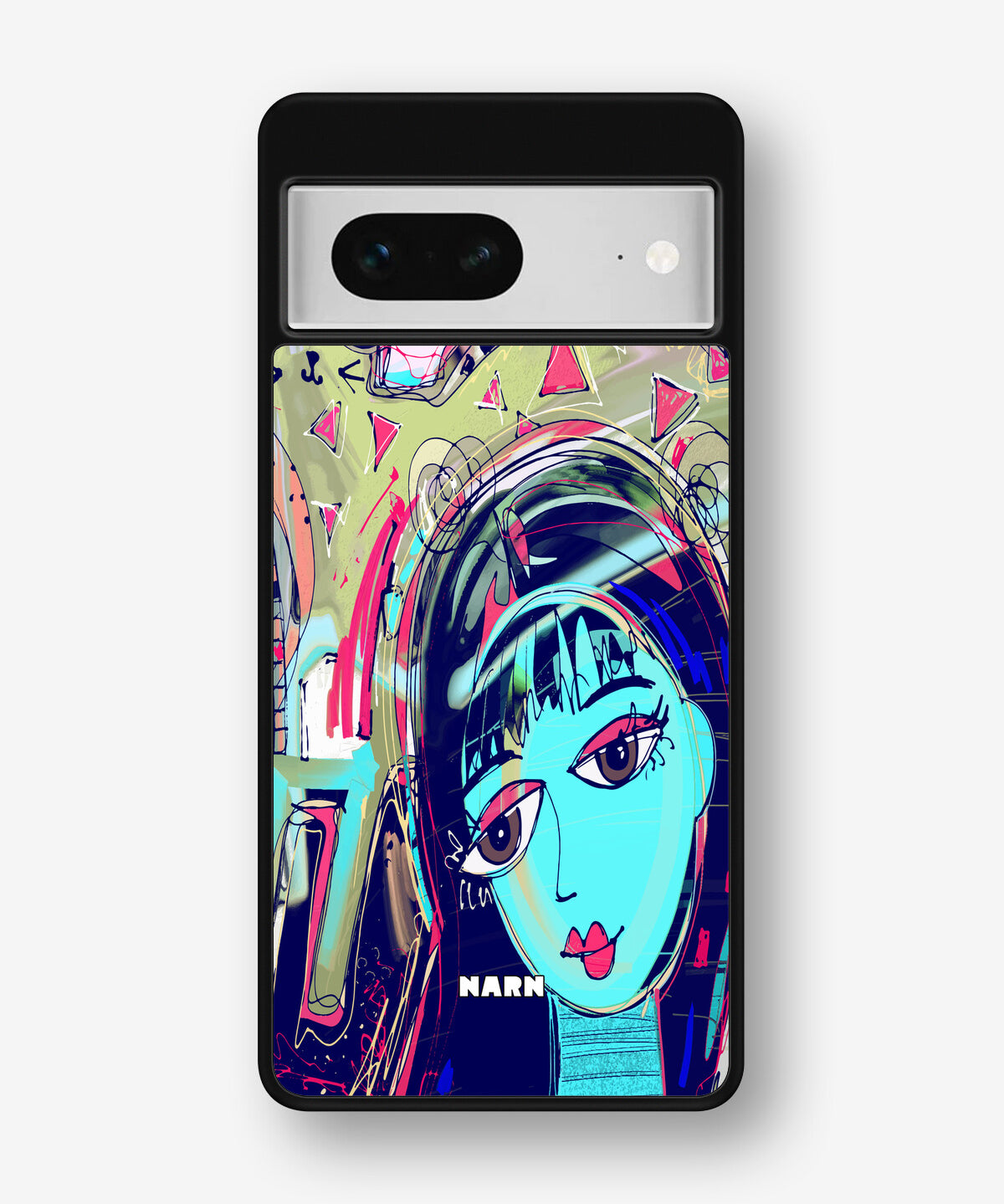 Google Pixel 7 Hard Case – Abstract Cat - View 1