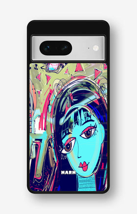 Google Pixel 7 Hard Case – Abstract Cat - View 1