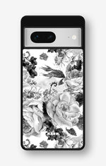 Google Pixel 7 Hard Case – Black & White Bloom - View 1