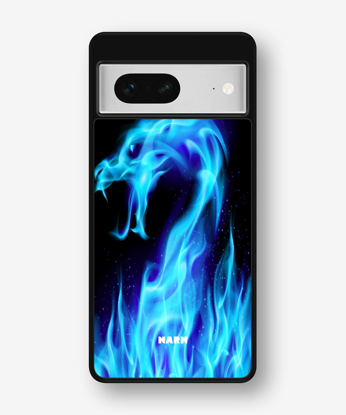 Google Pixel 7 Hard Case – Blue Flames Dragon - View 1