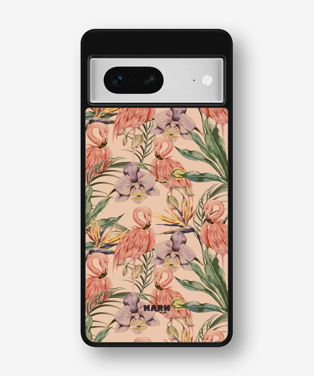 Google Pixel 7 Hard Case – Flamingos & Flowers - View 1