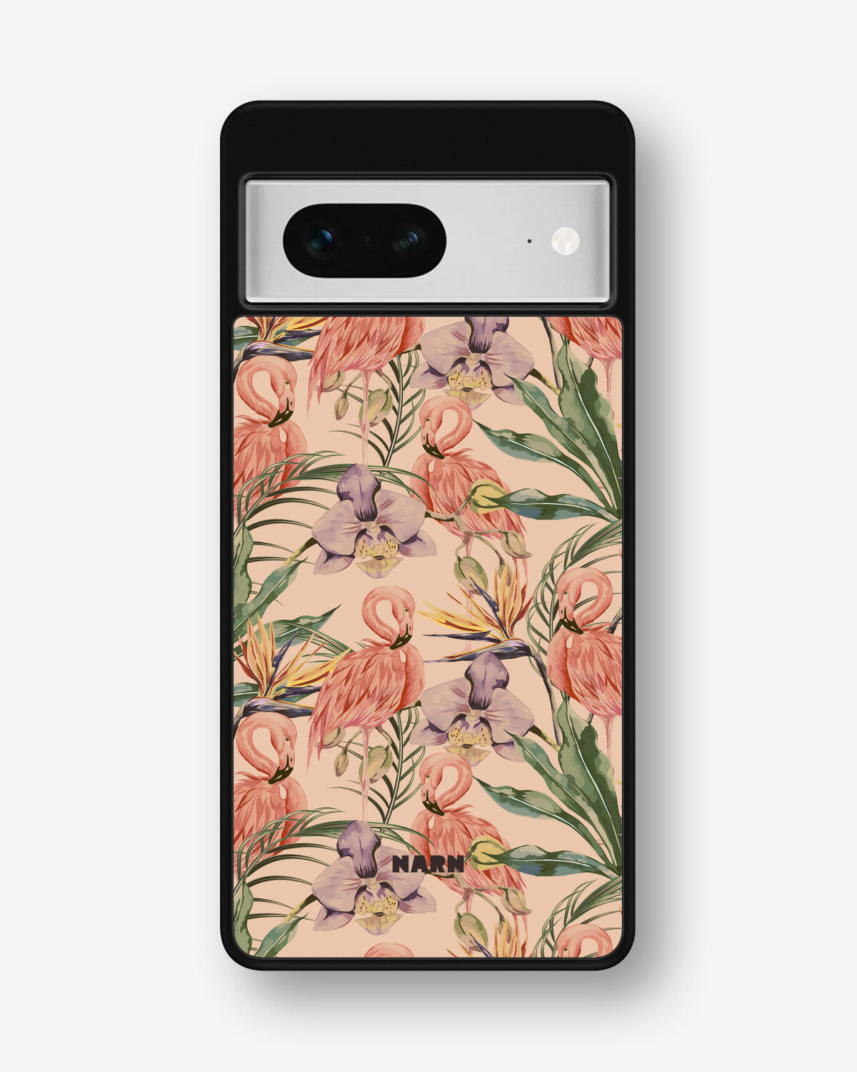 Google Pixel 7 Hard Case – Flamingos & Flowers - View 1
