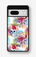 Google Pixel 7 Hard Case – Flowered Skulls - View 1