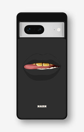 Google Pixel 7 Hard Case – Golden Lips - View 1