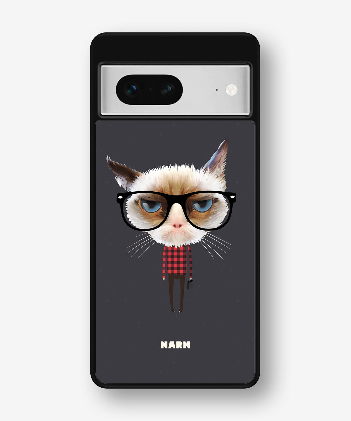 Google Pixel 7 Hard Case – Hipster Cat - View 1