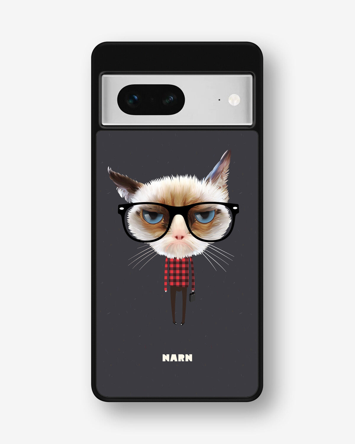Google Pixel 7 Hard Case – Hipster Cat - View 1