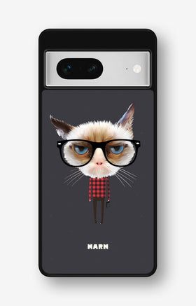 Google Pixel 7 Hard Case – Hipster Cat - View 1