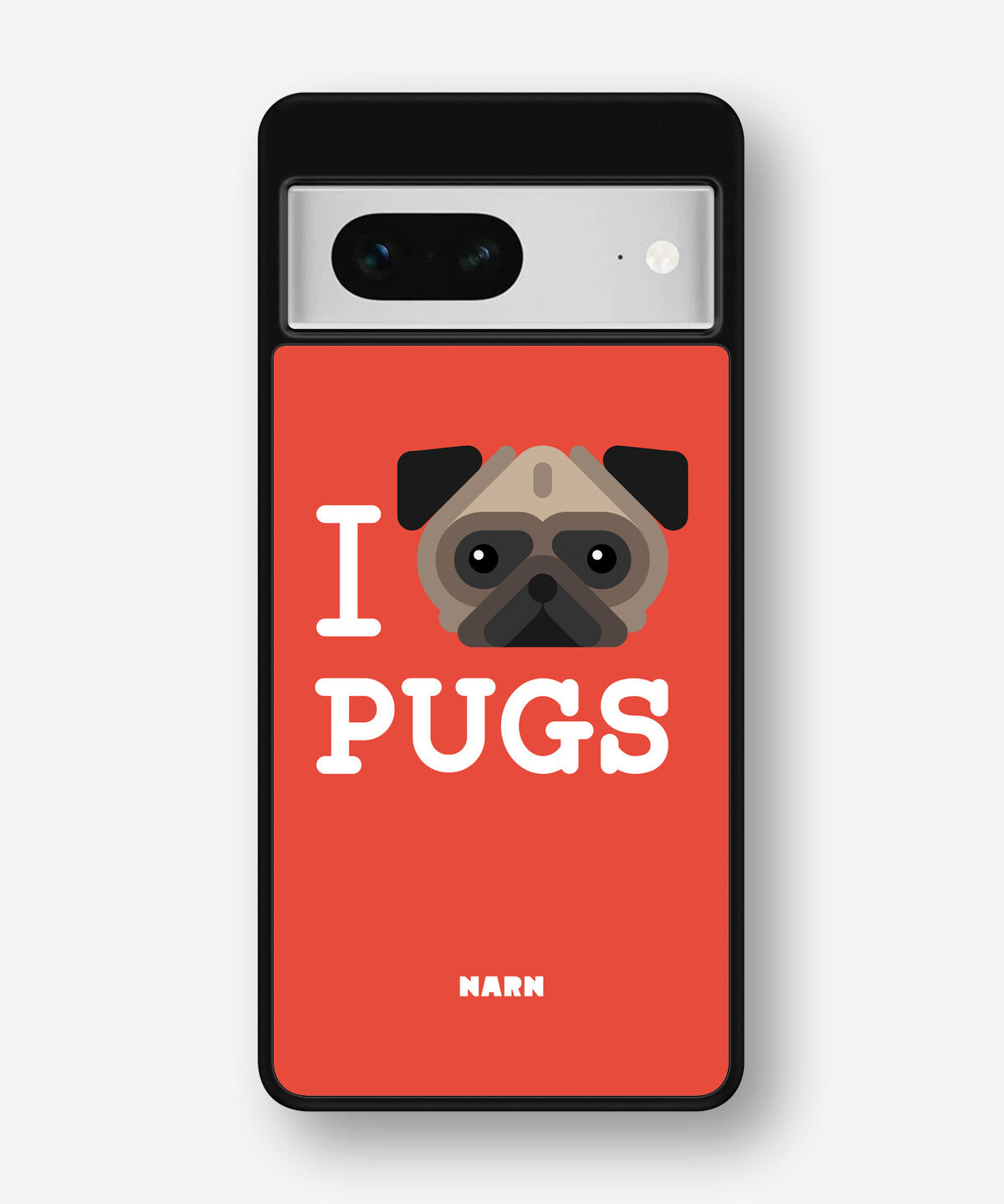 Google Pixel 7 Hard Case – I Love Pugs - View 1