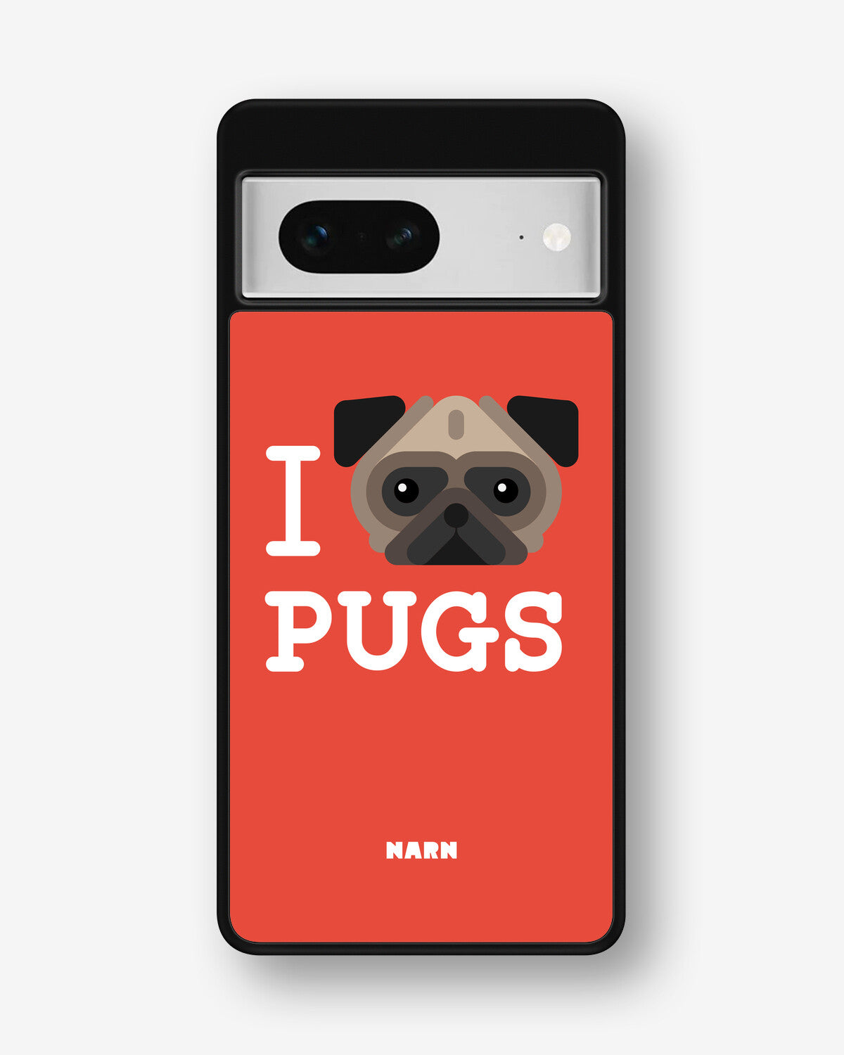 Google Pixel 7 Hard Case – I Love Pugs - View 1