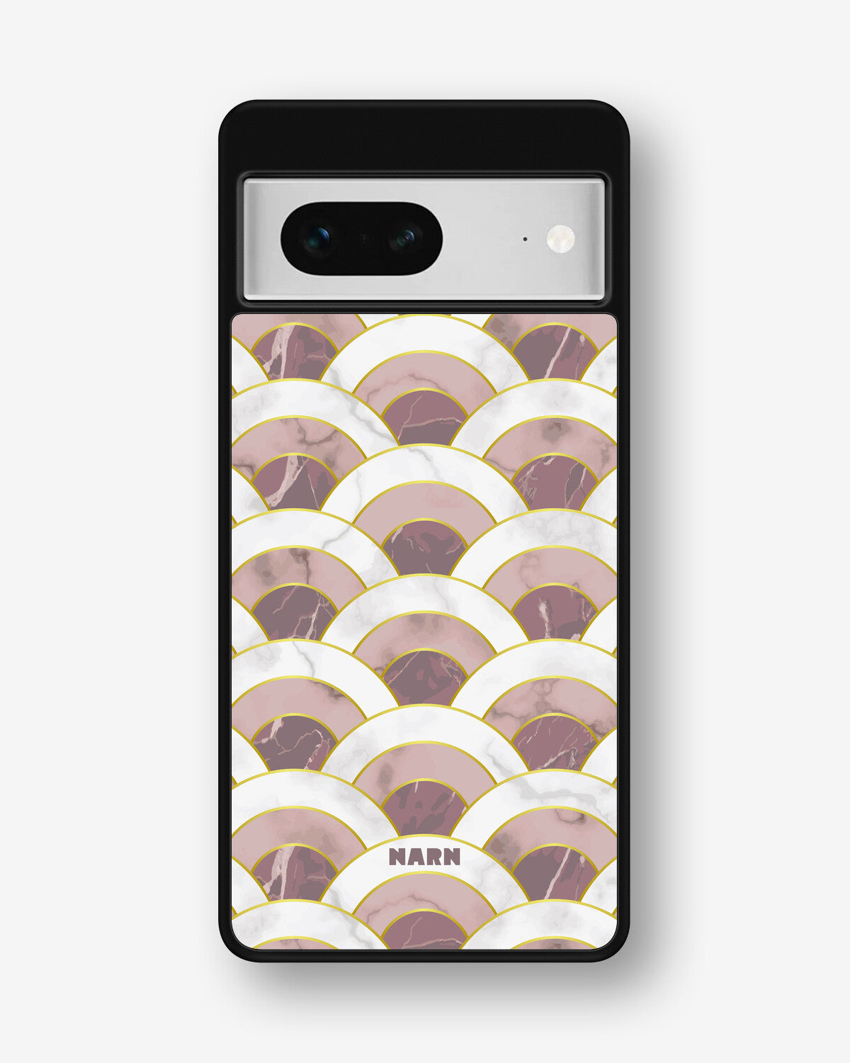 Google Pixel 7 Hard Case – Pink Marble Waves - View 1