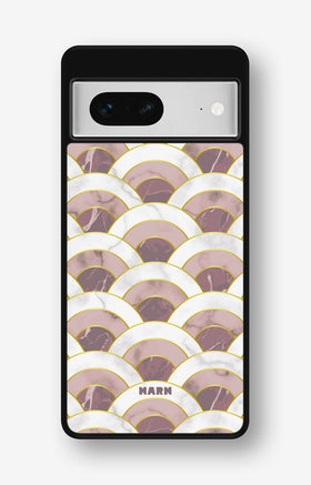 Google Pixel 7 Hard Case – Pink Marble Waves - View 1