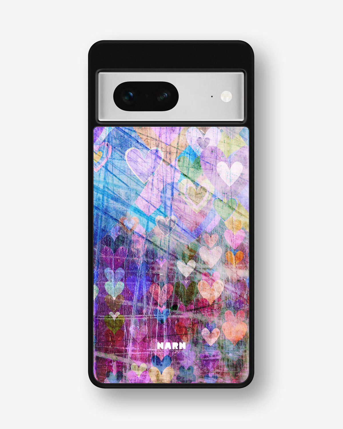 Google Pixel 7 Hard Case – Purple Hearts - View 1