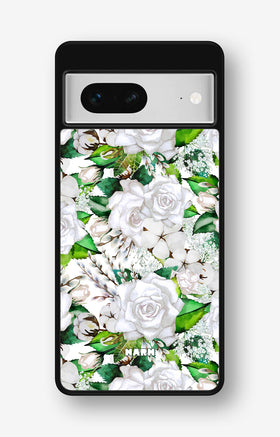 Google Pixel 7 Hard Case – White Bloom - View 1