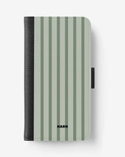 Google Pixel 7 Wallet Case - Sage Stripes - View 1