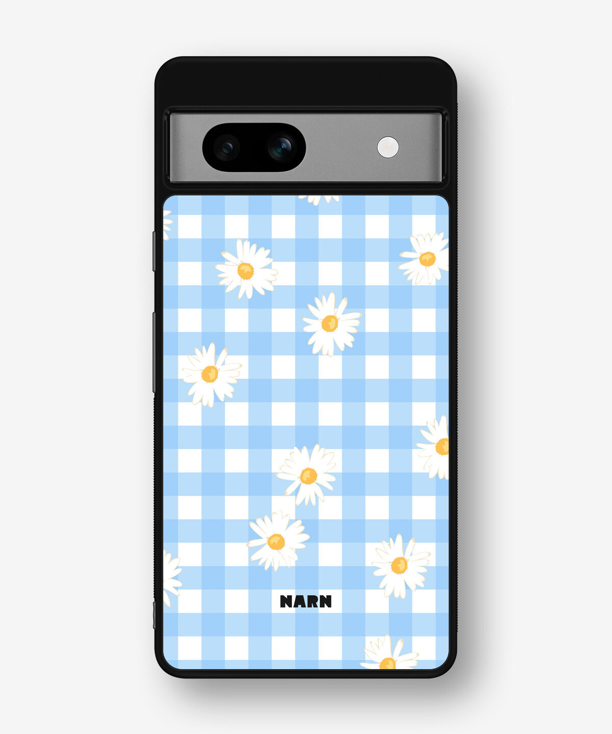 Google Pixel 7a Hard Case – Blue Daisies - View 1