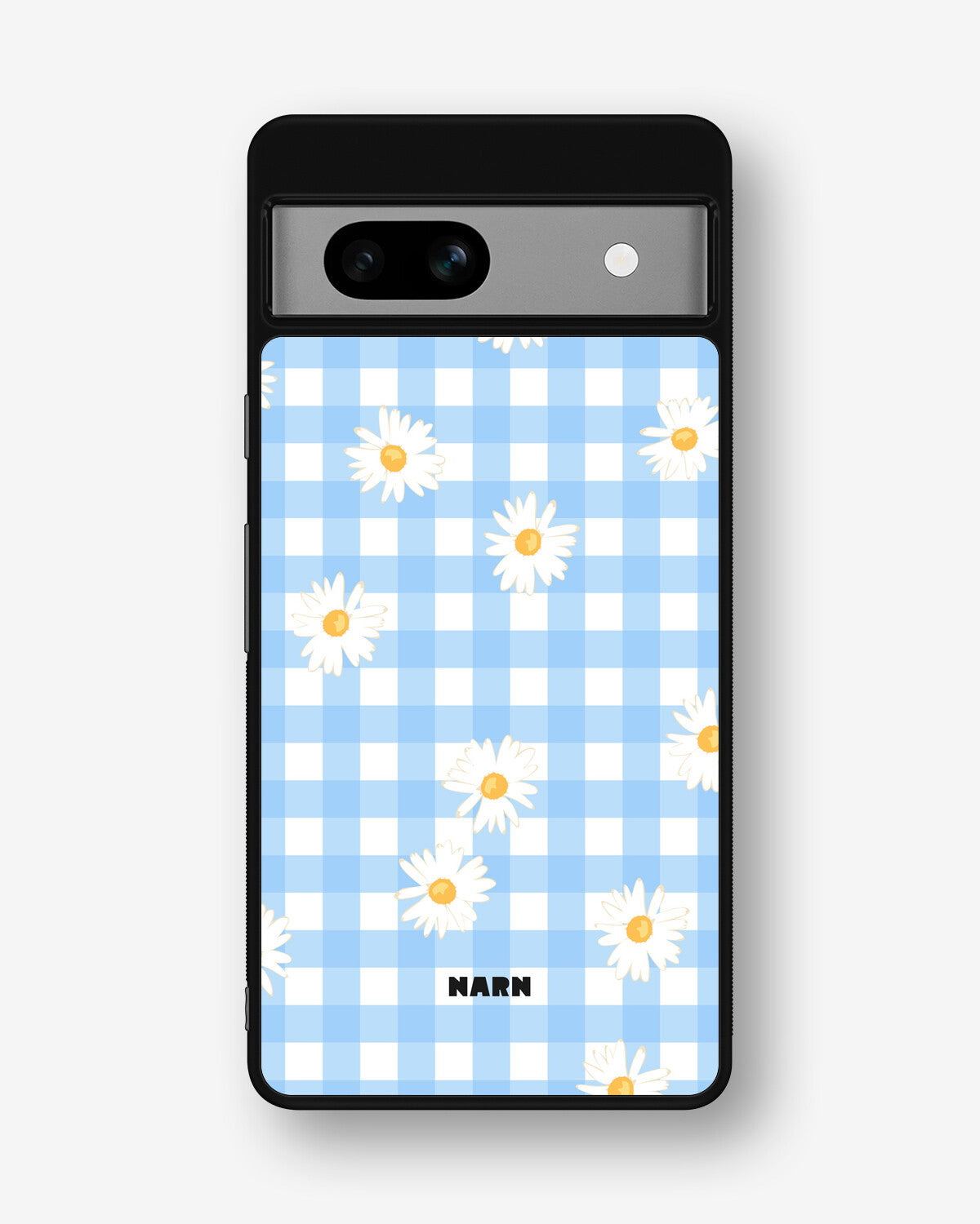 Google Pixel 7a Hard Case – Blue Daisies - View 1