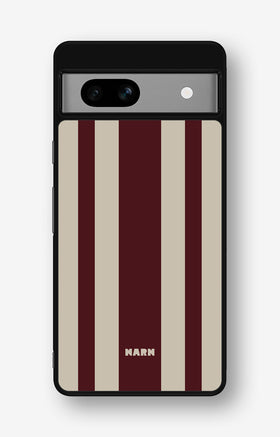 Google Pixel 7a Hard Case – Bordeaux Stripe - View 1