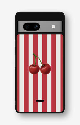 Google Pixel 7a Hard Case – Cherry Stripes - View 1