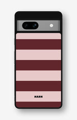 Google Pixel 7a Hard Case – Cranberry Stripe - View 1