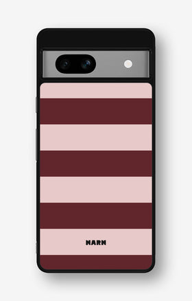 Google Pixel 7a Hard Case – Cranberry Stripe - View 1