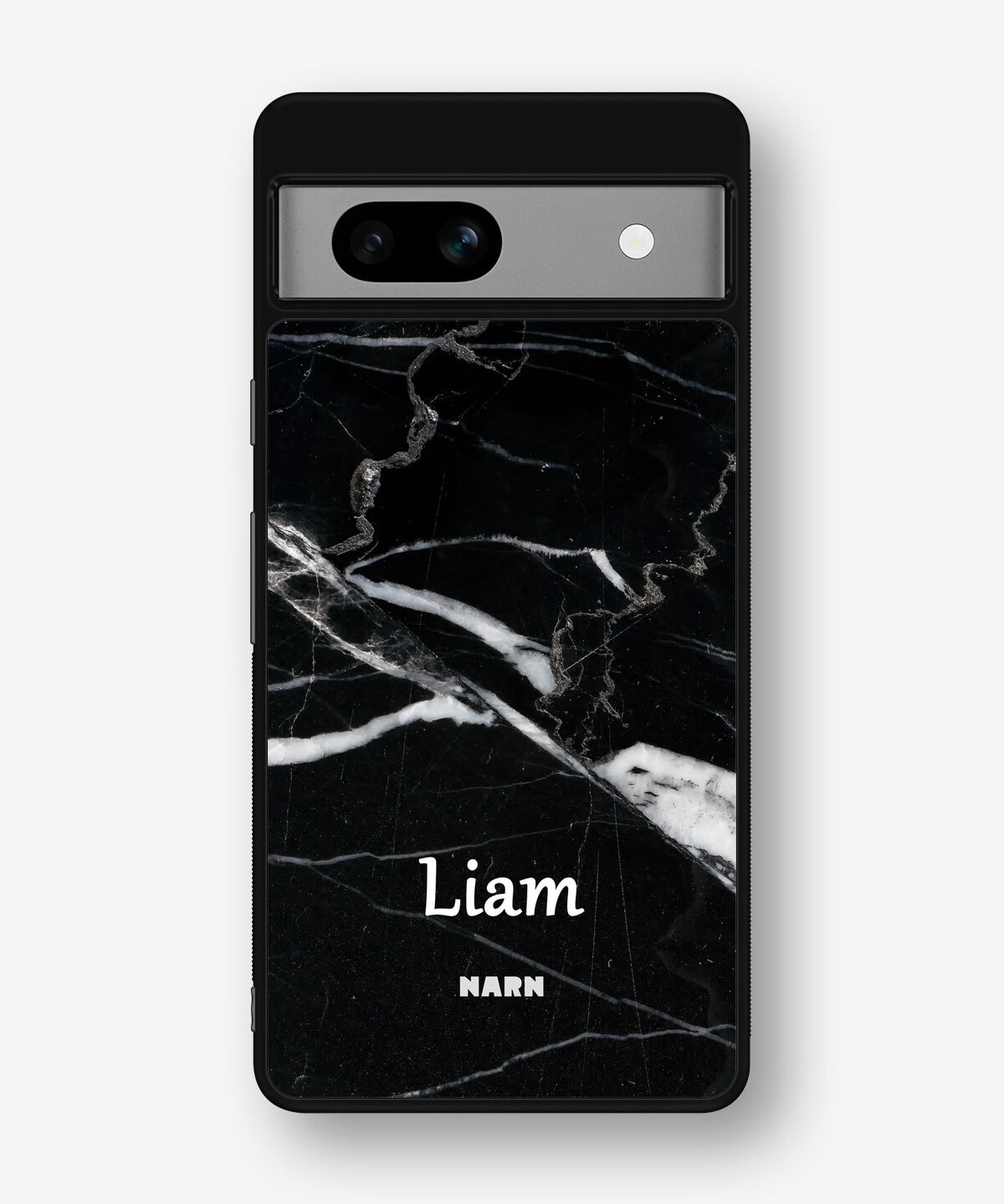Google Pixel 7a Hard Case – Custom - Black Marble - View 1