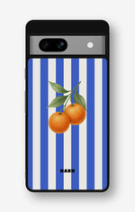 Google Pixel 7a Hard Case – Orange Stripes - View 1